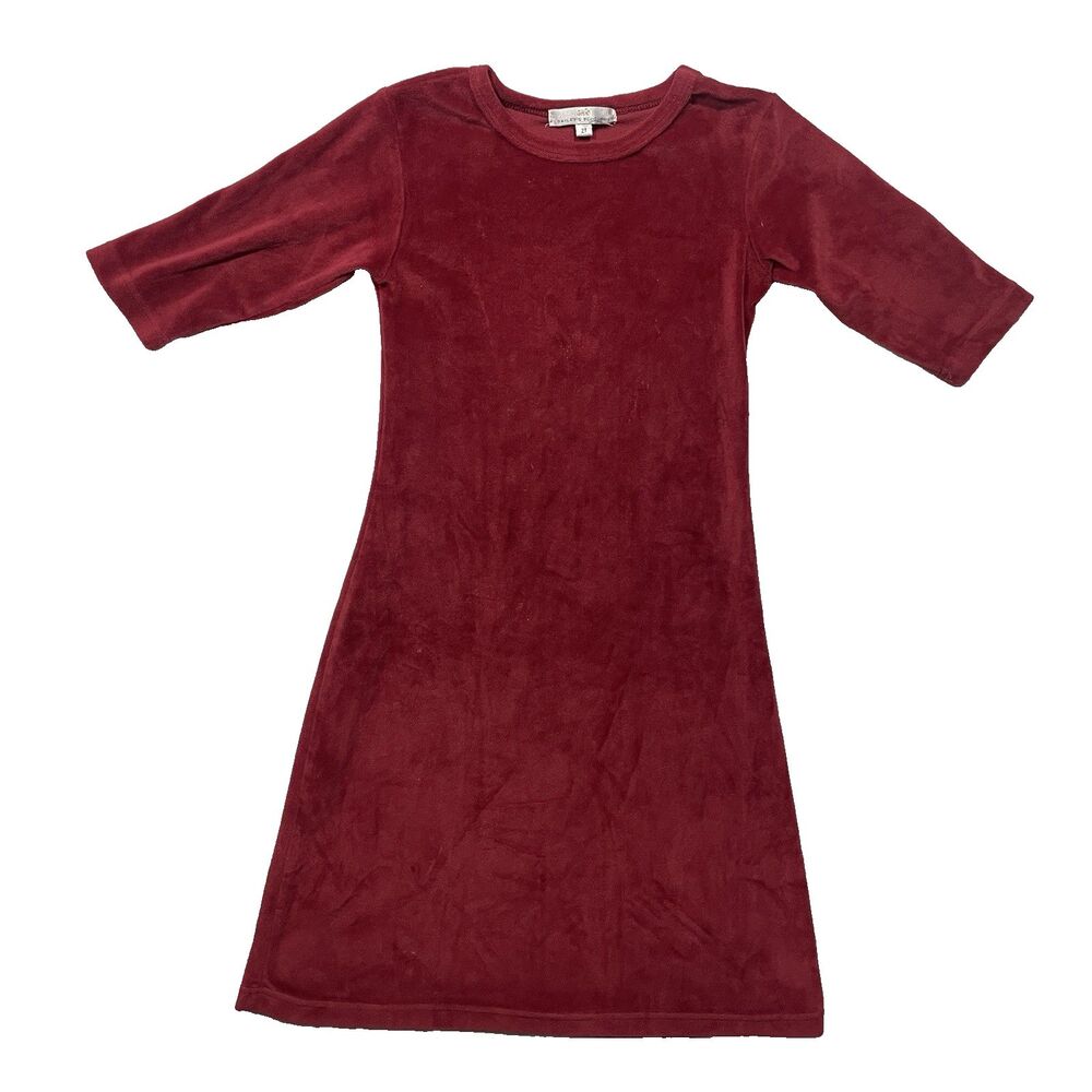 Bailey’s Blossoms Dress 2T Months Burgundy Velvet Long Nighty
